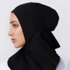 turban musulman en coton pour femme, couverture complète, casquettes islamiques, sous écharpe intérieure, casquette hijab pour femme, écharpe de sauna, long châle, bonnet à col rond