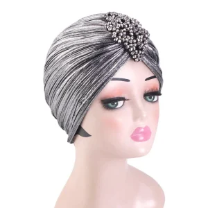 Turban indien pour femmes musulmanes, bonnet hijab perlé brillant, bonnet chimio contre le cancer, perte de cheveux, écharpe de sauna, bonnets à la mode, nouveau Turban indien pour femmes musulmanes, bonnet hijab perlé brillant, bonnet chimio contre le cancer, perte de cheveux, écharpe de sauna, bonnets à la mode, nouveau