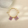 bracelet perlé fait main pour femme, bijoux boho, bracelets à breloques réglables avec perle, croix, mauvais œil, cadeaux de mode, acc