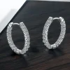 boucles d'oreilles en argent sterling moissanite 925, rondes, romantiques, légères, de luxe, adaptées à un usage quotidien