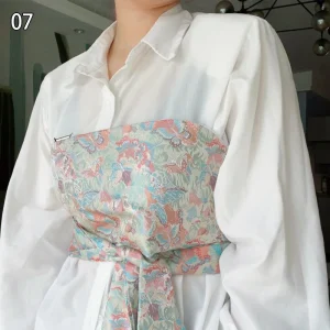 Ceinture Kimono japonaise Yukata Obi, grue, imprimé Floral, Haori, brocart Jacquard, chemise, robe Hanfu, accessoires de décoration