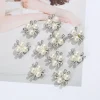 boutons en strass pour épingles à cheveux, 10 pièces, perles scintillantes, fleur décorative, artisanat de bricolage, accessoires de couture pour vêtements