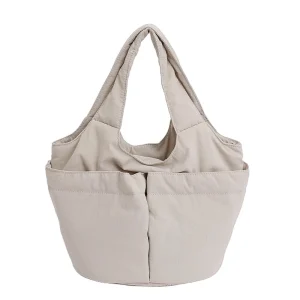Sac seau plié sous les bras, multi-poches, grande capacité, fourre-tout Simple pour les déplacements, séchage rapide, couleur unie, sac à main