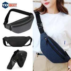 1 pièces Fanny Pack pour hommes femmes sacs de taille imperméables avec ceinture réglable sac de taille à bandoulière pour voyage randonnée course en plein air