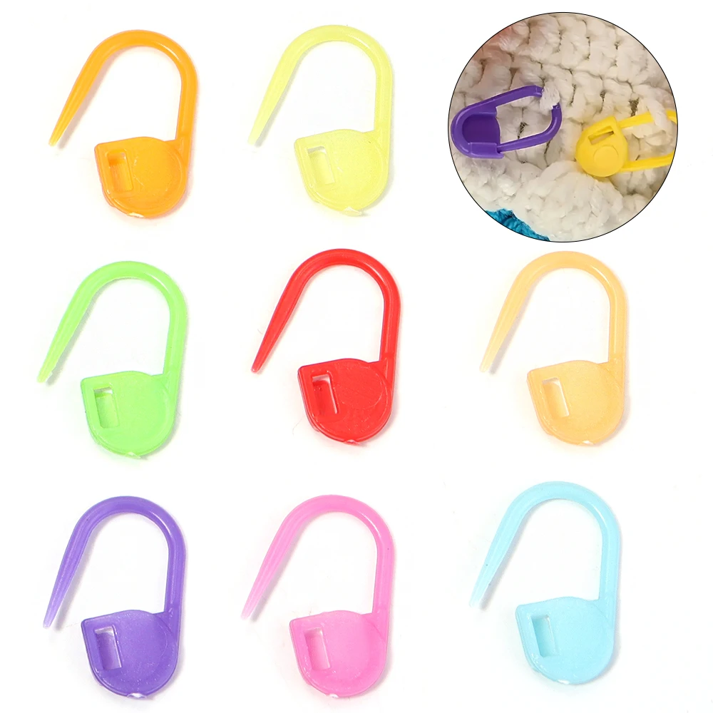 Épingles de sûreté en plastique 11x22mm, 200 pièces/lot, marqueurs de tricot colorés, Clips de points au Crochet pour bricolage, outils de couture, accessoires artisanaux