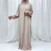 femmes musulmanes dentelle robe longue à capuche abaya turquie caftan djellaba islam vêtements robe arabe caftan jalabiya dubaï abayas robe