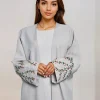 abaya brodé élégant de dubaï pour femmes musulmanes – intrument conçu avec des manches brodées florales dans la mode modeste islamique