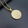 collier rond glacé en acier inoxydable pour hommes et femmes, pendentif croissant de lune et étoile, bijoux islamiques musulmans, hip hop, livraison directe