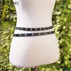 ceinture double cercle en cuir allongé pour femmes, chaîne de taille simple, n'importe quel nœud assorti, nouvelle collection printemps été