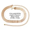 chaîne de taille en métal doré pour femmes, punk, ceinture de luxe, design creux, pour robe, jupe, sangle décorative