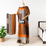 Nouvelle mode Robe d&rsquo;été avec grande écharpe dubaï turquie caftan musulman ample Abaya femmes africaines décontracté Maxi paon châle Robe