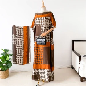 Nouvelle mode Robe d’été avec grande écharpe dubaï turquie caftan musulman ample Abaya femmes africaines décontracté Maxi paon châle Robe Nouvelle mode Robe d’été avec grande écharpe dubaï turquie caftan musulman ample Abaya femmes africaines décontracté Maxi paon châle Robe