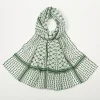 foulard keffiyel imprimé à carreaux élégant, protection solaire, écharpe hijab fine en mousseline de soie, long bandana islamique, quotidien