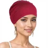 casquettes hijab intérieures douces, turban extensible musulman, sous écharpe islamique, bonnet, bandeau féminin, casquette tube