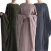 Abaya-Robe caftan en pansement pour femme, hijabs en jersey musulman, robe éducative modeste, robe de luxe pour Ramadan Eid, papillon chauve-souris, Dubaï, 2024