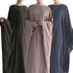 Abaya-Robe caftan en pansement pour femme, hijabs en jersey musulman, robe éducative modeste, robe de luxe pour Ramadan Eid, papillon chauve-souris, Dubaï, 2024