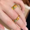 bagues en diamant coloré incrusté brillant haut de gamme pour femmes, design unique, bague de mode scintillante empilée, bijoux de fête de luxe légers