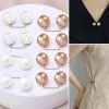 Épingles de sécurité pour écharpe, réglage du col, 8 pièces, épingles de sûreté antidérapantes en perles, broche de décoration pour robe, épingles de fixation de taille