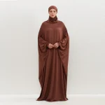 Robe de prière une pièce pour femmes, abayas musulmanes, hijab à capuche, manches smocks, jilbabs, caftans islamiques, dubaï, saoudien, modestie turque