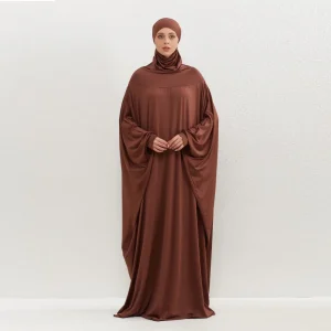 Robe de prière une pièce pour femmes, abayas musulmanes, hijab à capuche, manches smocks, jilbabs, caftans islamiques, dubaï, saoudien, modestie turque