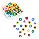 H3CA 20 / 30pcs Flower Puss Pins pour planche liège Decorative Thumb Tacks Drawing épingles