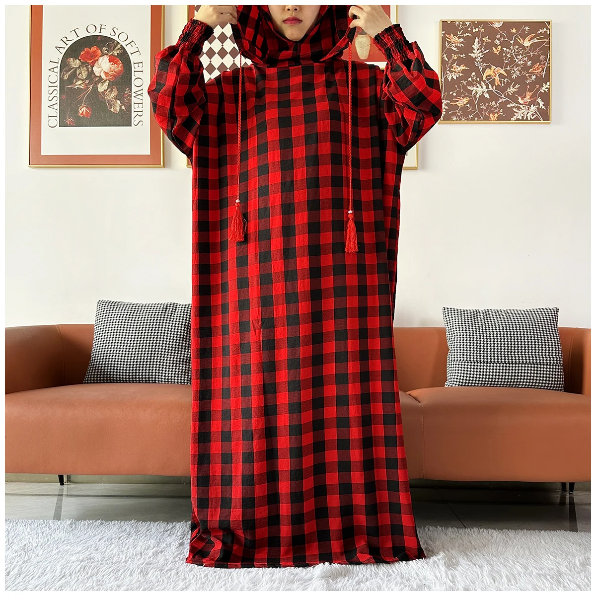 dernier ramadan femmes abaya deux chapeaux dubaï turquie islam vêtements de prière ponçage coton tissu robes islam femmes robe caftan