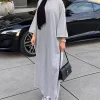 sweat abaya robe longue musulmane plaine décontractée abayas pour femmes dubaï vêtements traditionnels turquie vêtements islamiques caftan hijab robe