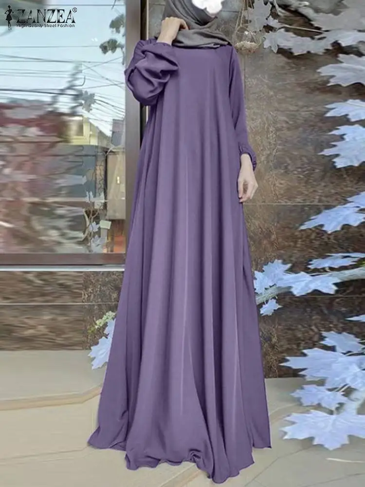 ZANZEA femmes musulmanes été Abaya Robe d’été solide vêtements islamiques Marocain Robe Robe Femme mode à manches longues caftan Robe ZANZEA femmes musulmanes été Abaya Robe d’été solide vêtements islamiques Marocain Robe Robe Femme mode à manches longues caftan Robe