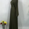 abaya robe maxi luxueuse en satin pour femme musulmane, caftan marocain, vêtement islamique modeste, ramadan, dubaï