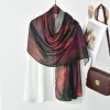 hijab en mousseline de soie imprimé pour femmes, foulard teint par nouage dégradé, longue écharpe, design nouveauté, tippet fin, châle en mousseline de soie florale islamique, nouvelle collection