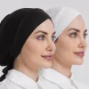 Coton front croix casquette intérieure cravate dos musulman sous écharpe casquette Jersey sous Hijab Bonnet Femme Musulman Turbante Mujer bandeau