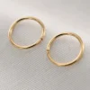 boucles d'oreilles créoles pour femmes, faites à la main, remplies d'or 14 carats, manchettes d'oreilles délicates, cadeaux quotidiens d'anniversaire, anneaux de nez, bijoux de perçage