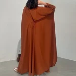 Eid musulman Abaya pour les femmes Cardigan à lacets solide Caftan robes Robe Jalabiya Ramadan dubaï ouvert Abayas caftan 2025 robes