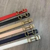ceinture en cuir de luxe pour femme, largeur 2.3cm, structure en alliage, à la mode et décontractée, disponible en plusieurs couleurs