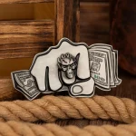 Boucle de doigt dorée, une nouvelle boucle de ceinture pour un homme occidental élégant