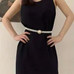 Ceinture femme perle taille chaîne femmes grande perle incrustée strass ceinture élastique avec taille décoration ceinture perlée ceintures élastiques