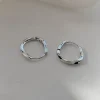 Boucles d’oreilles rondes en argent Sterling 925 pour femmes, créoles au Design incrusté Simple, bijoux de fête de mariage, accessoires cadeaux Boucles d’oreilles rondes en argent Sterling 925 pour femmes, créoles au Design incrusté Simple, bijoux de fête de mariage, accessoires cadeaux
