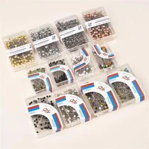 50/100Pcs Coloré Tête de Perle Ronde Aiguilles Point Poussant Droit Épingles À Coudre pour la Couture DE Couture BRICOLAGE Outils Positionnement
