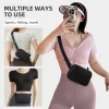 sac de ceinture fanny pack sac de poitrine sac à bandoulière sangle réglable de 40 pouces, sac de ceinture pour femmes et hommes, sac de taille étanche pour la course
