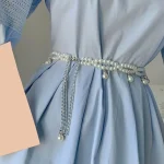 Chaîne de taille en perles pour femmes, ceinture brillante pour vêtements, ceintures décoratives, ceinture amincissante pour femmes, U0u7