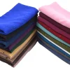 foulard hijab en mousseline de soie pour femme, châle bronzant, musulman, solide, pour document, pour la tête, voile, 180x75cm