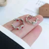 breloques rondes en cristal or argent, ensemble de bijoux de mariage fins de luxe, boucles d'oreilles, bracelet, collier, bague, cadeau romantique pour femmes, nouvelle collection
