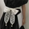 Ceintures de taille en dentelle décoratives pour femmes, pendentif en perles, accessoires pour vêtements, chaîne de robe élégante, nouvelle collection
