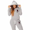 Sweat à capuche automne hiver mode femmes deux pièces ensemble sport confortable fermeture éclair quotidien extérieur costume offre spéciale Jogging décontracté qualité