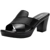 femmes mode sandales été rétro talon haut plate forme pantoufles en plein air confort en cuir brillant peep orteil chaussures décontractées sandales