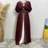luxe dubaï arabe islam abaya femmes musulman longue robe paillettes perles caftan robes élégant épissure maxi vêtements islamiques caftan