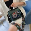 sac à main en cuir brodé d'Éléphant pour femme, sacoche de luxe de styliste à bandoulière