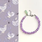 Bracelet de perles d&rsquo;améthyste naturelle pour femmes, bijoux faits à la main avec pierres précieuses
