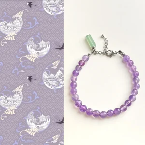 Bracelet de perles d&rsquo;améthyste naturelle pour femmes, bijoux faits à la main avec pierres précieuses