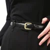 ceinture décontractée à la mode, avec sensation simple et haut de gamme, ceinture à double boucle à aiguille, adaptée à un usage quotidien, paquet de 2